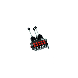 Hydraulický rozvádzač 5 cestný 2 joysticky s dvojitým efektom-40L-250-barov